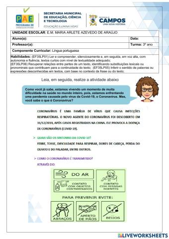 Interpretação de Texto- COVID