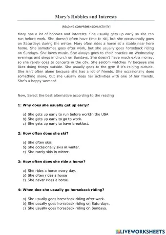 Hobbies and interest