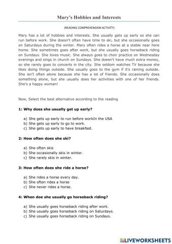 Hobbies and interest