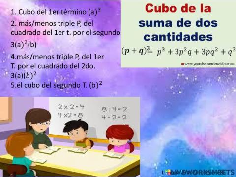 Cubo de la suma de dos números
