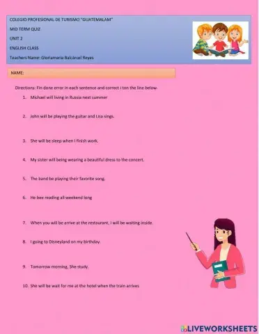 Future Progressive Tense