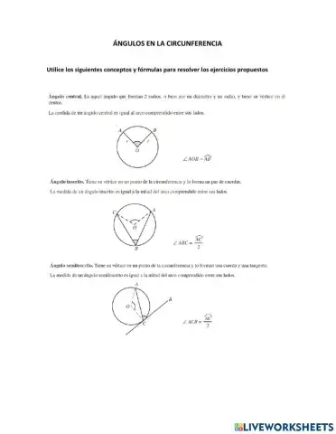 Ángulos en la circunferencia