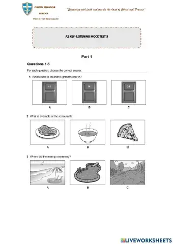 Listening KEY MOCK 3