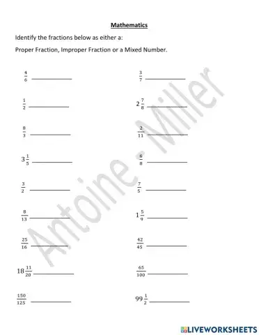 Types of Fractions