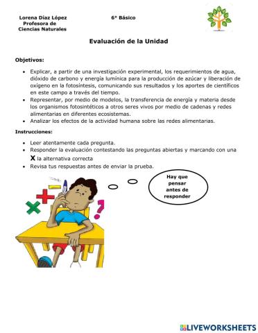 Evaluacion unidad 1
