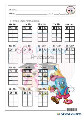 Soma - Quadro valor de lugar