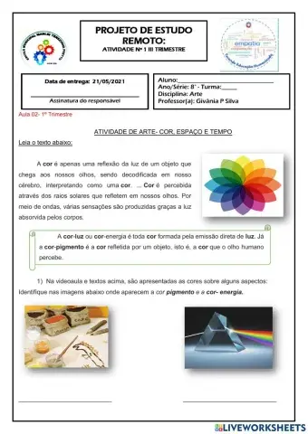 Atividade interativa 8 ano arte