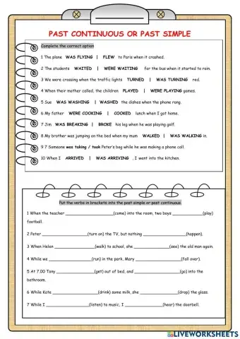 Past Simple vs Past Continuous