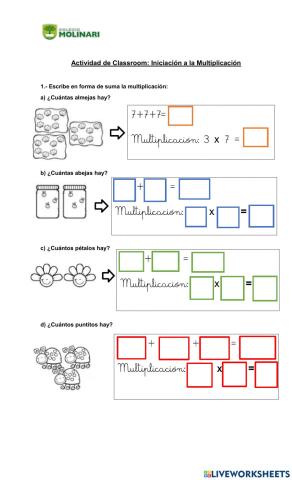 Iniciación a la multiplicación