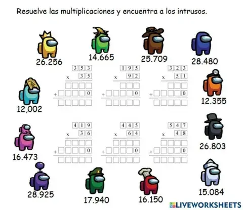 Multiplicaciones por dos cifras