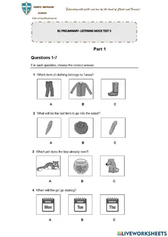 Listening PET MOCK 3