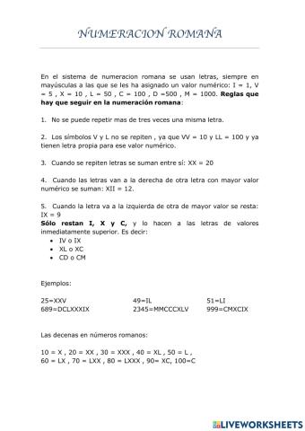 Números Romanos
