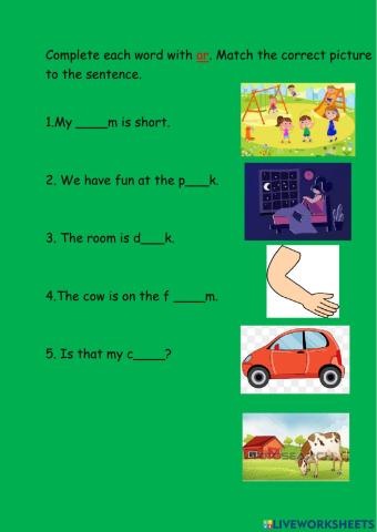 Ar worksheet