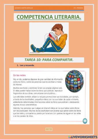 Competencia literaria. Tarea 10.