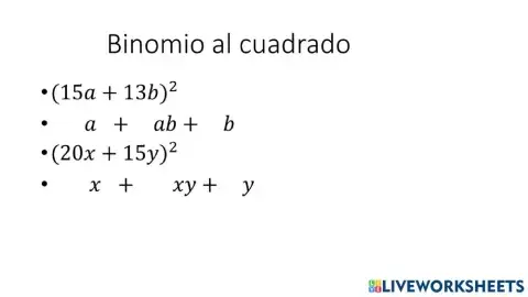 Binomio al cuadrado