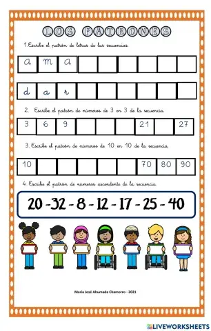 1. patrones números y letras