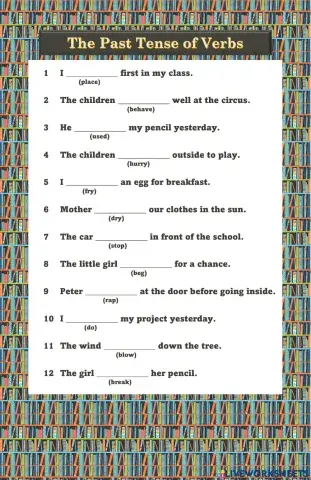 Past Tense of Verbs