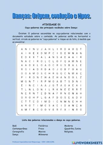 Dança: Origem, evolução e tipos.