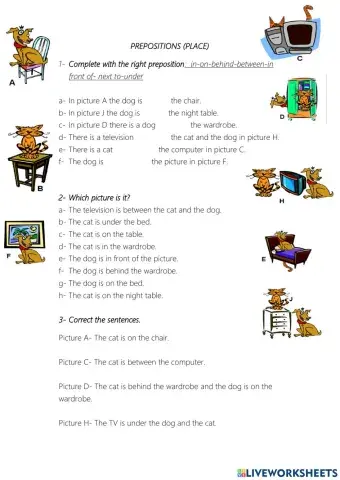 Prepositions place