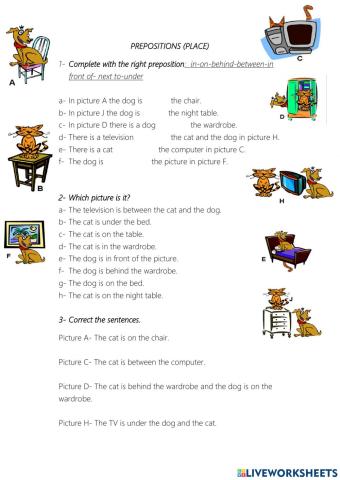 Prepositions place