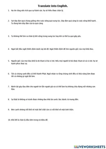 English for Buddhism