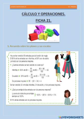 Cálculo y operaciones. Ficha 21.