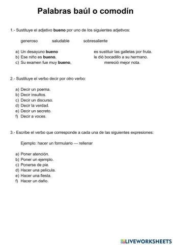 Palabras baúl o comodín