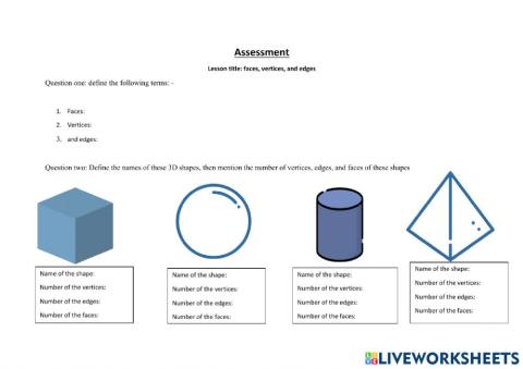 Faces, vertices, and edges