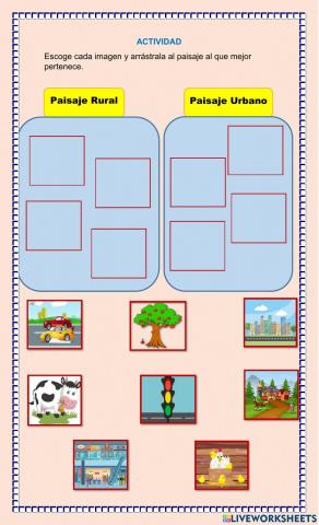 Paisaje rural y urbano