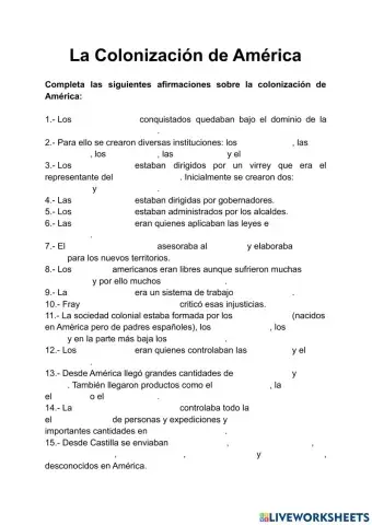 La colonización de América