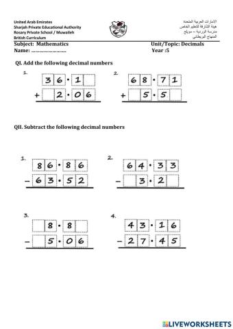 Decimals