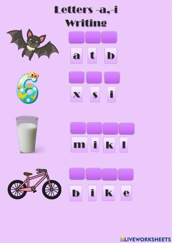 -a,-i reading, writing