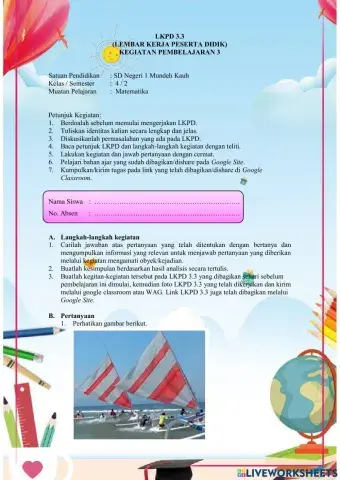 LKPD Rencana Pembelajaran 3.3