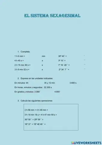 El sistema sexagesimal