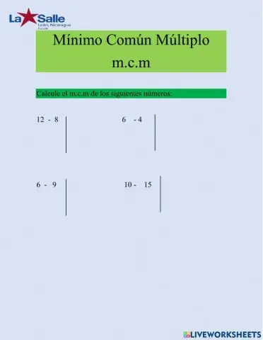 Mínimo Común Múltiplo