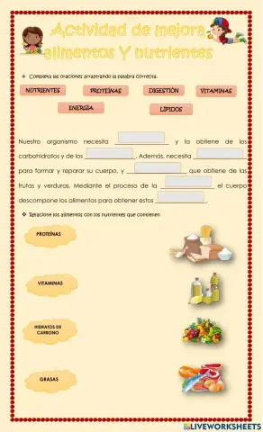 Alimentos y nutrientes