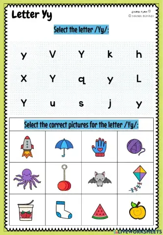 Letter Yy Activity
