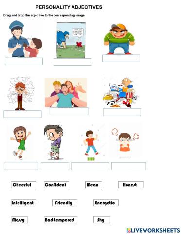 Personality adjectives