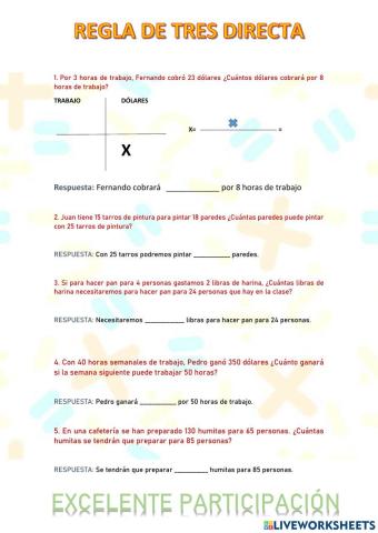 Regla de tres directa