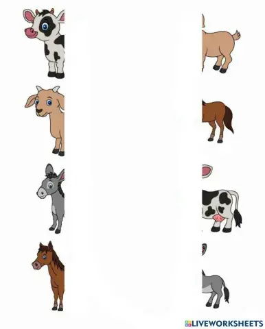 Animale de la ferma - potriveste