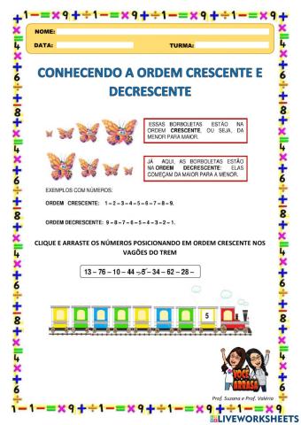 Conhecendo a Ordem Crescente e Decrescente
