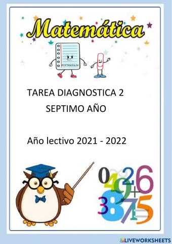 Tarea diagnóstica de Matemática