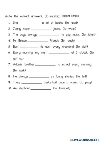 Present Simple - Affirmative