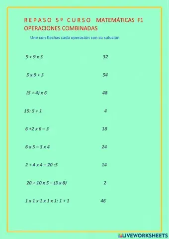 Operaciones combinadas