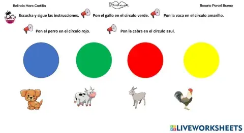 Asocia color con animal