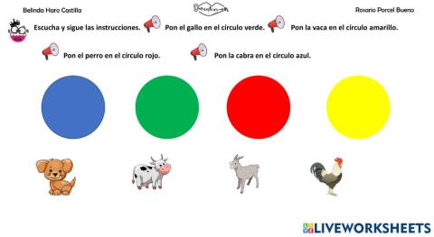 Asocia color con animal