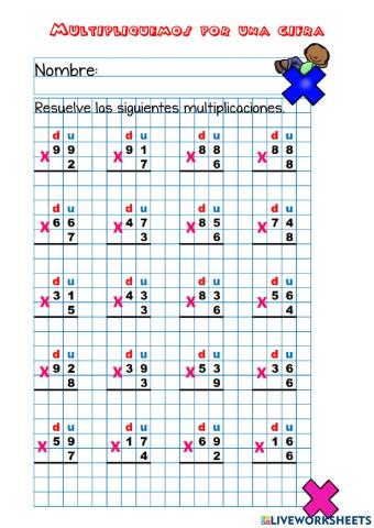 Multiplicacion por una cifra