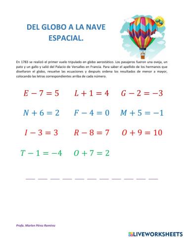 Del globo a la nave espacial