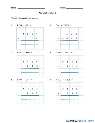 Tambah dengan kumpul semula