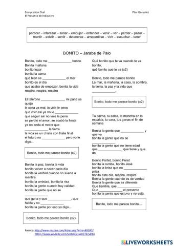 Canción: español para extranjeros